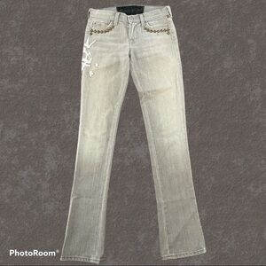 7 for all mankind skull Great Wall of china jeans